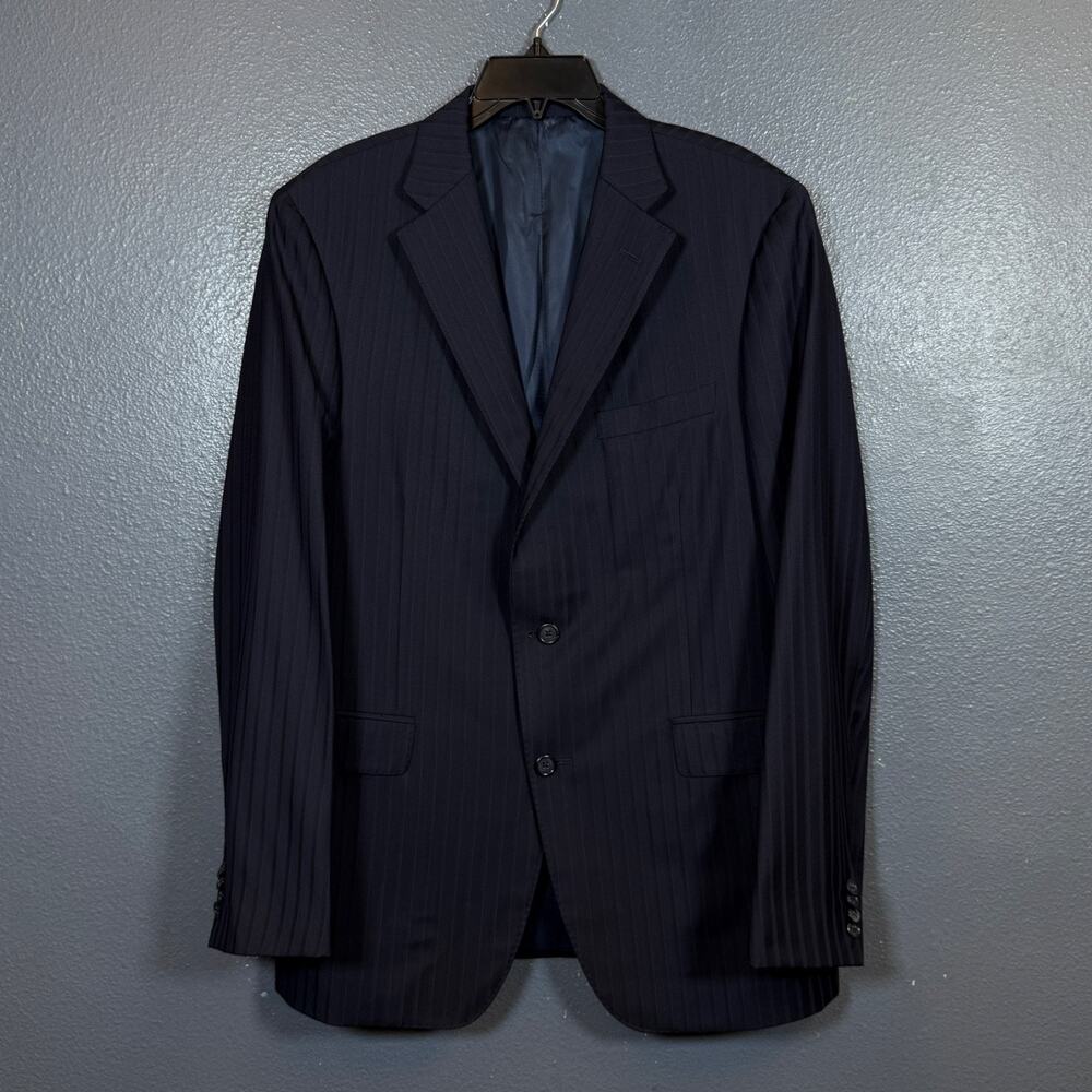 Samuelsohn 42 men’s blue Mitchells Westport 100% wool suit jacket blazer